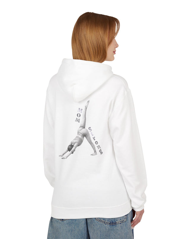 "Mom Strong Pilates" (Lighter ink on both sides) Unisex Midweight Softstyle Fleece Hoodie