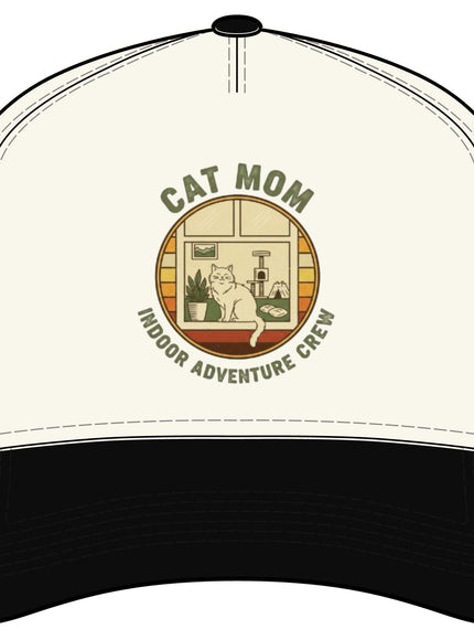 "Cat Mom" Frame Two-Tone Cap