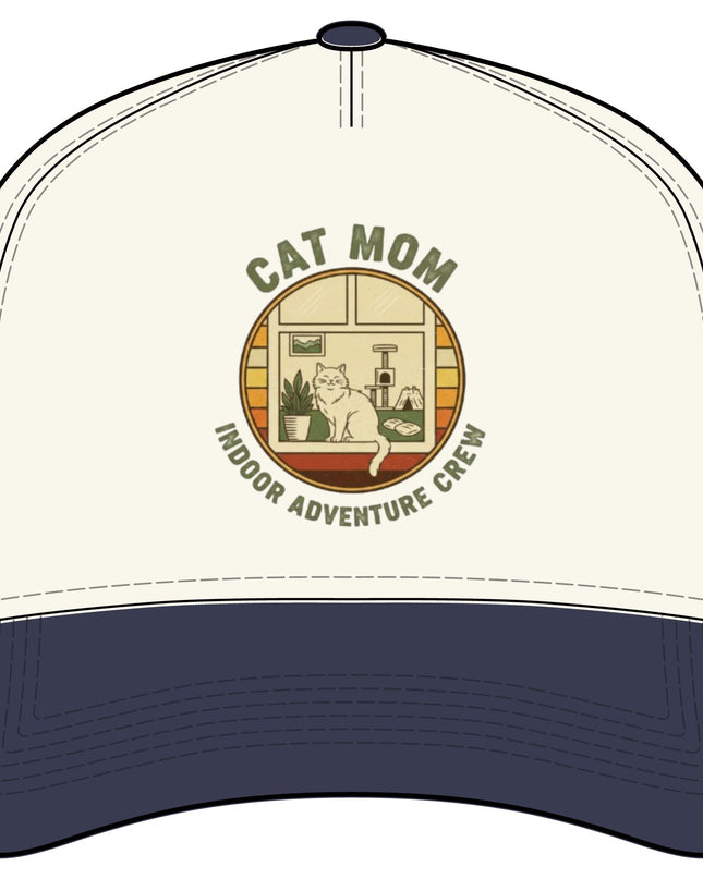 "Cat Mom" Frame Two-Tone Cap