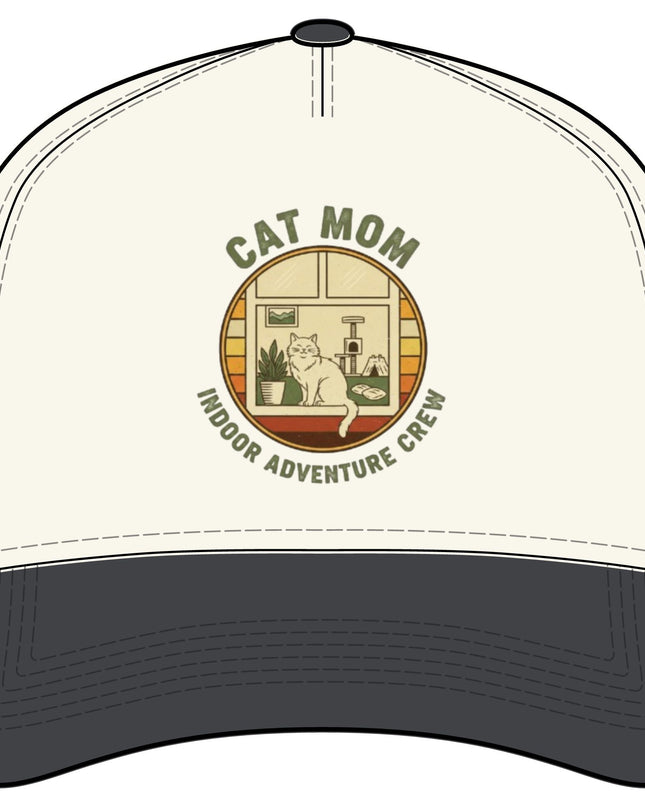 "Cat Mom" Frame Two-Tone Cap