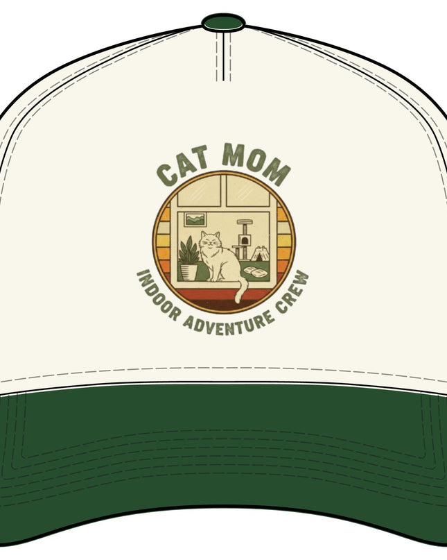 "Cat Mom" Frame Two-Tone Cap