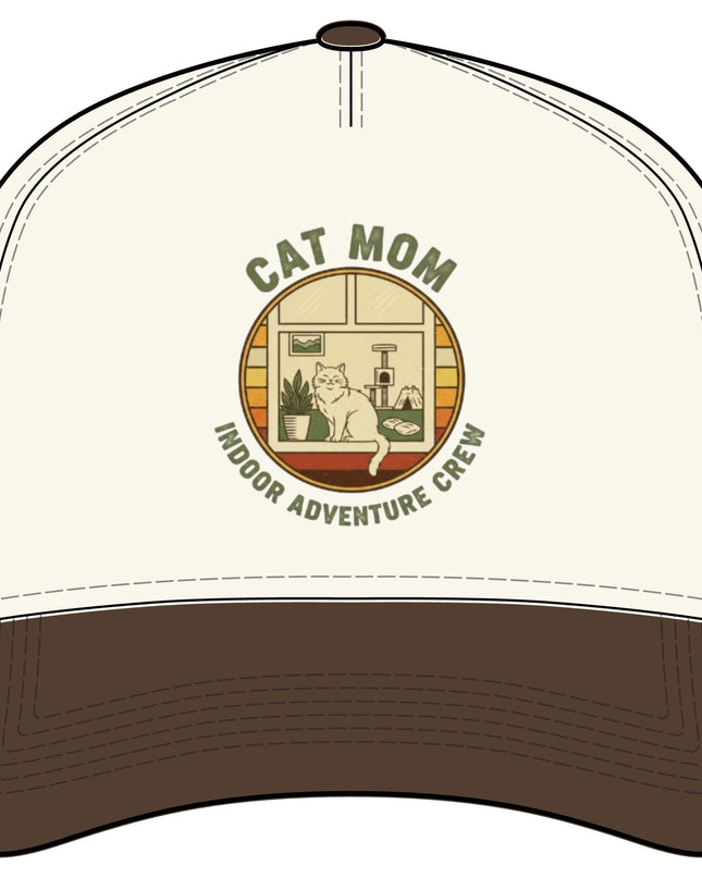 "Cat Mom" Frame Two-Tone Cap