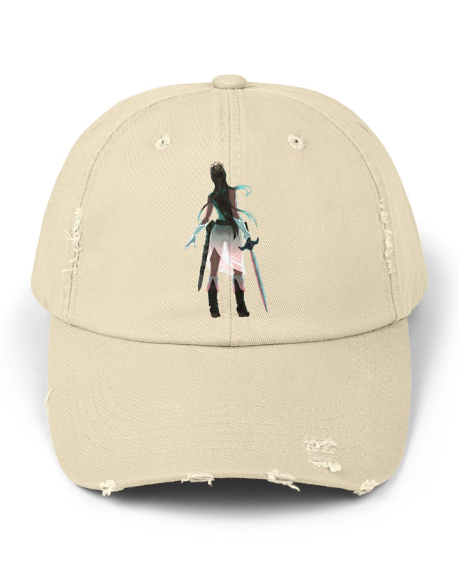 "Female warrior" Unisex Distressed Cap