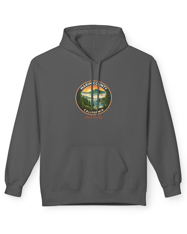 "Marin County, Above the Fog" Unisex Midweight Softstyle Fleece Hoodie