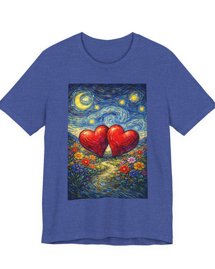 "Valentine's Day - Vincent Van Gogh Style" Unisex Jersey Short Sleeve Tee