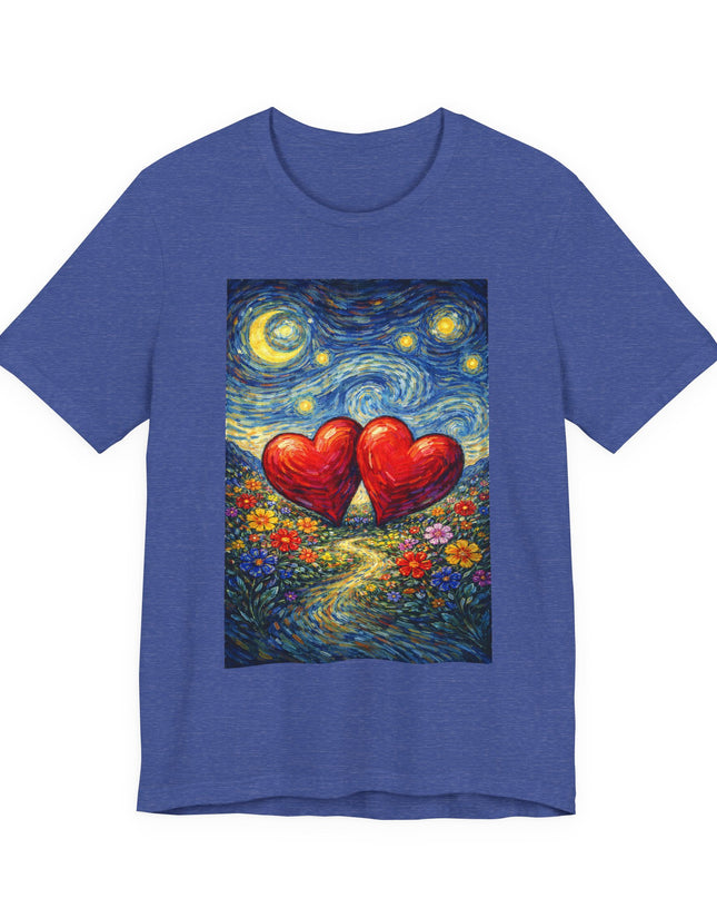 "Valentine's Day - Vincent Van Gogh Style" Unisex Jersey Short Sleeve Tee