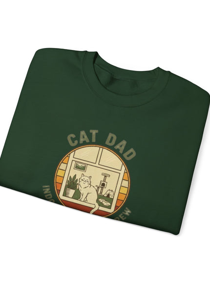 "Cat Dad Indoor Adventure Crew" Unisex Adult Sweatshirt