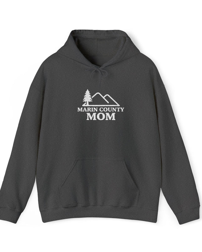 "Marin County Mom" Embroidered Unisex Heavy Blend Hooded Sweatshirt