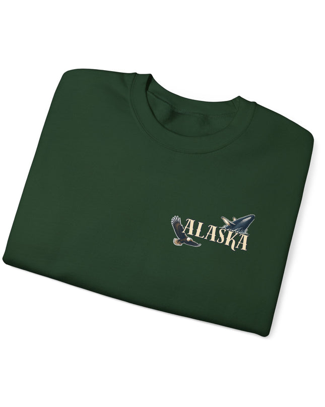"Alaska" (Ink front and back) Unisex Heavy Blend Crewneck Sweatshirt