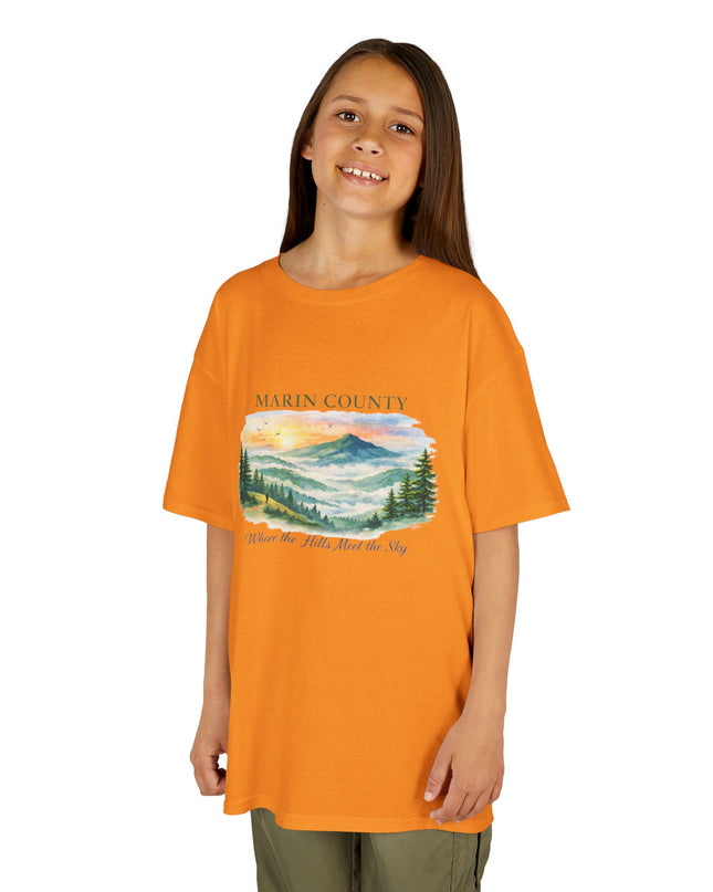 "Marin County, Where the Hills Meet the Sky" Kids Heavy Cotton Tee