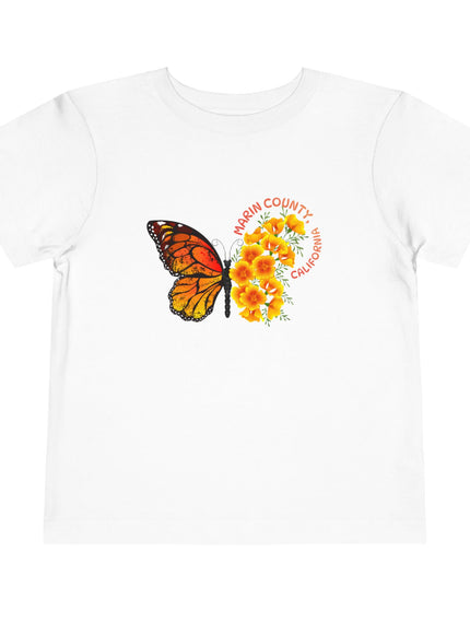"Butterflies and Poppies Marin County, California" Toddler Short Sleeve Tee