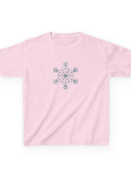 "Snowflake with Paws" Kids Heavy Cotton Tee