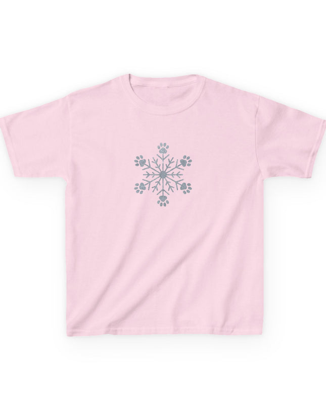 "Snowflake with Paws" Kids Heavy Cotton Tee