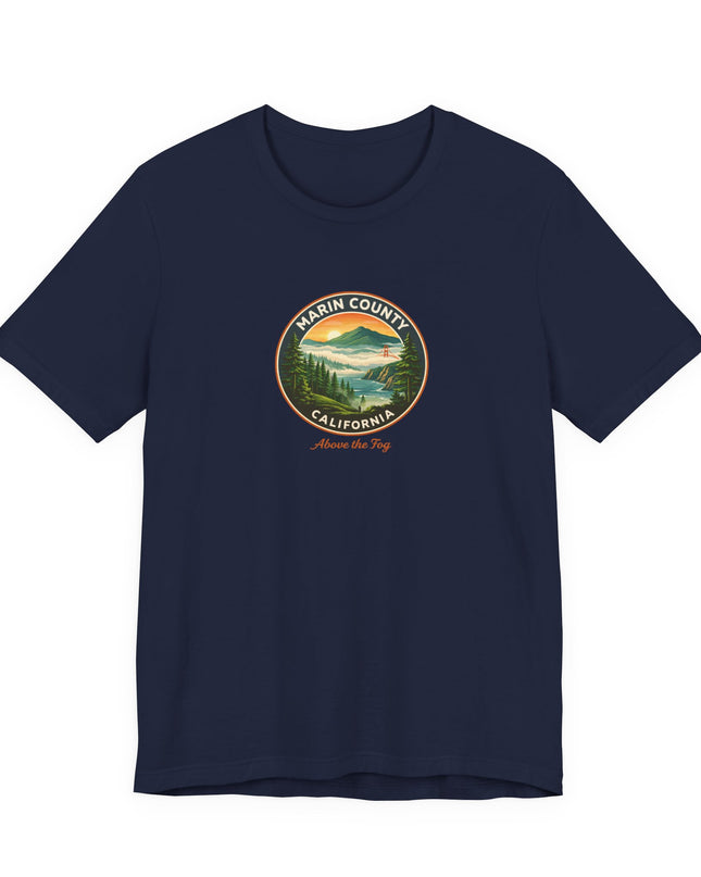 "Marin County, Above the Fog" Unisex Jersey Short Sleeve Tee