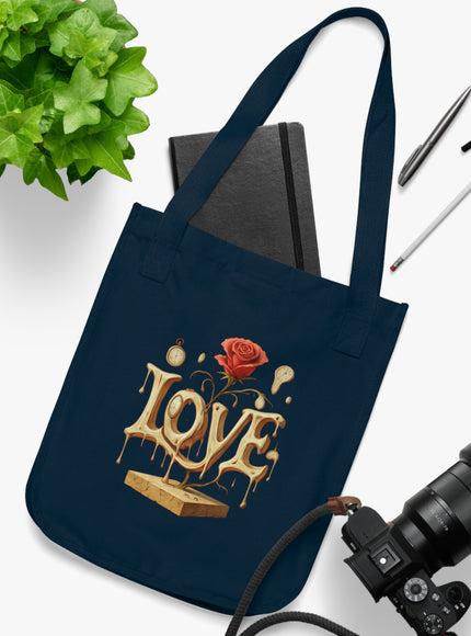 "Love (Salvador Dali style)" Organic Canvas Tote Bag