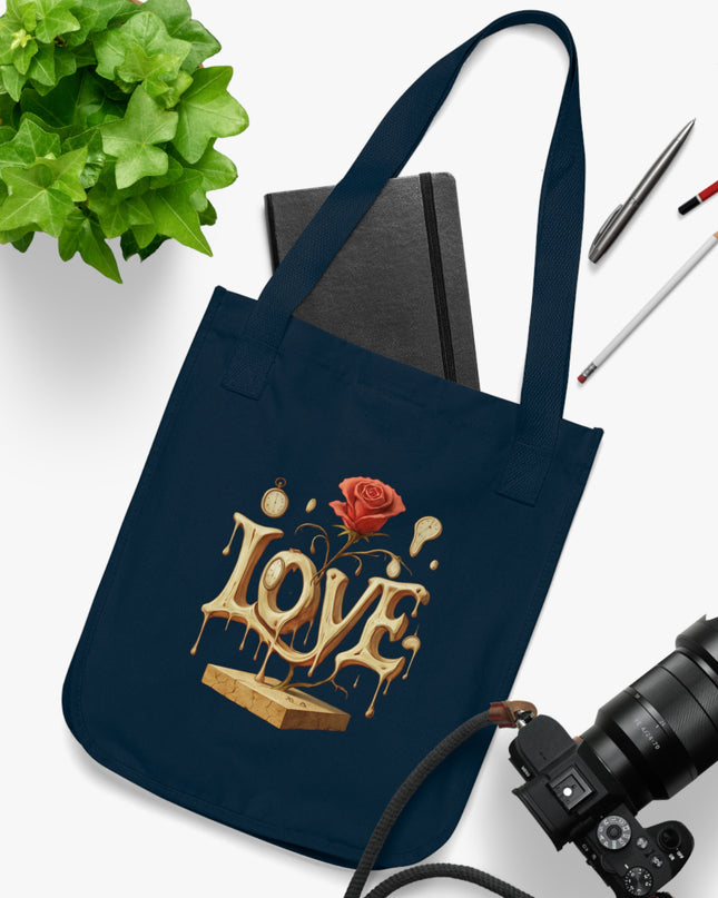 "Love (Salvador Dali style)" Organic Canvas Tote Bag
