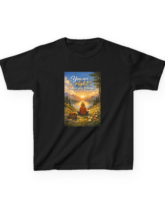 "You Are Right Where You Belong" Kids Heavy Cotton Tee