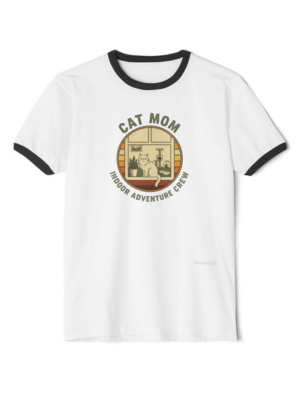 "Cat Mom" Unisex Cotton Ringer T-Shirt