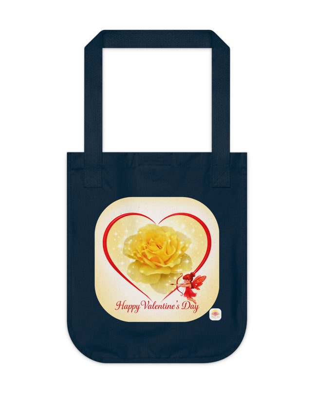 "Happy Valentine's Day" Organic Canvas Tote Bag