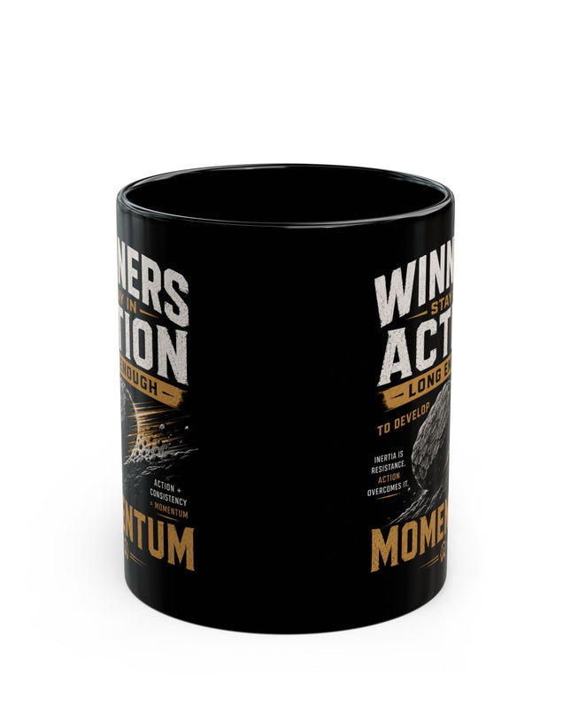 "Momentum" Black Mug (11oz, 15oz)