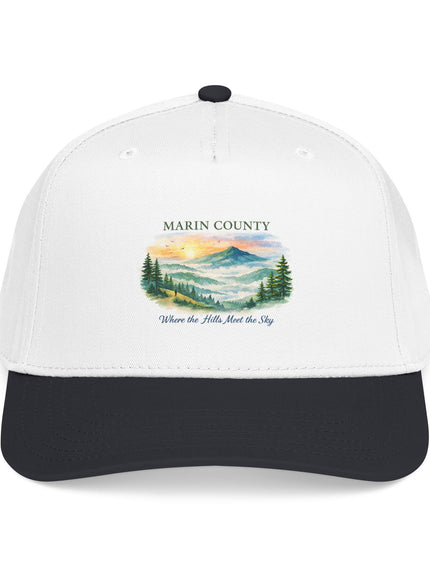 "Marin County, Where the Hills Meet the Sky" Mid Profile Baseball Cap