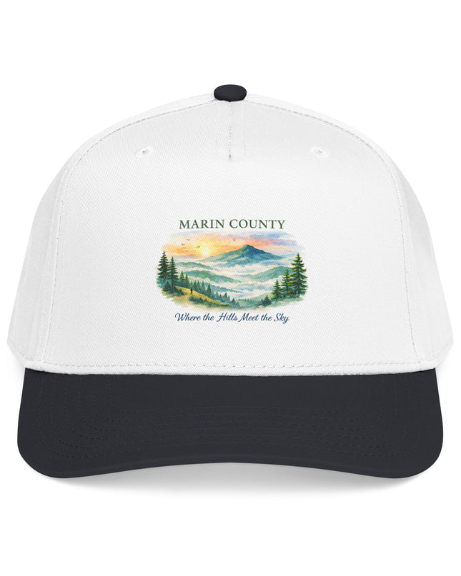 "Marin County, Where the Hills Meet the Sky" Mid Profile Baseball Cap