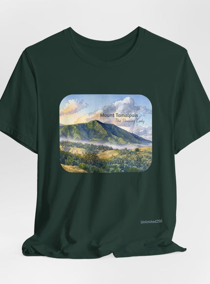 "Mount Tamalpais, the Sleeping Lady" Unisex Jersey Short Sleeve Tee