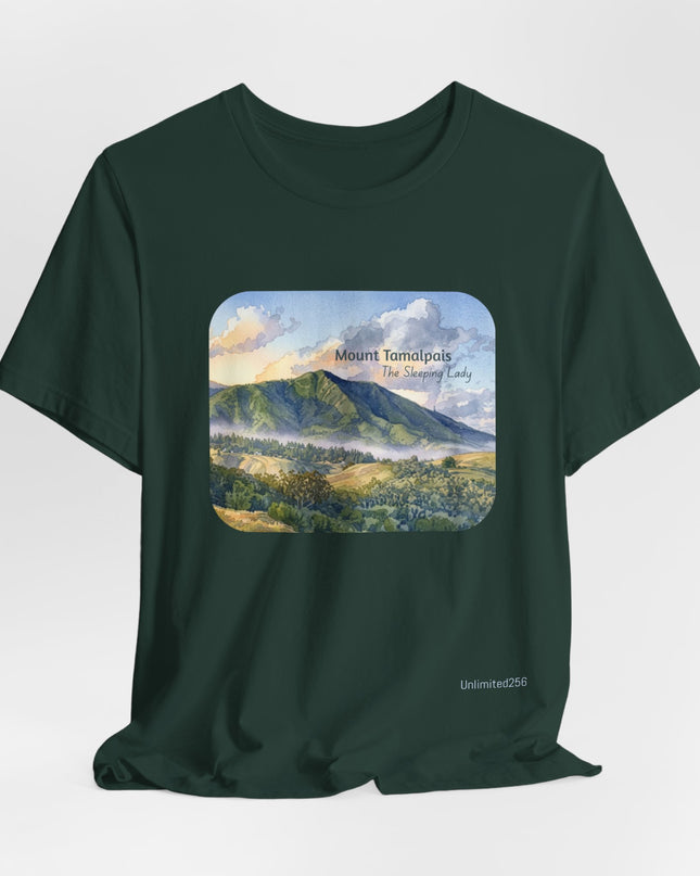 "Mount Tamalpais, the Sleeping Lady" Unisex Jersey Short Sleeve Tee