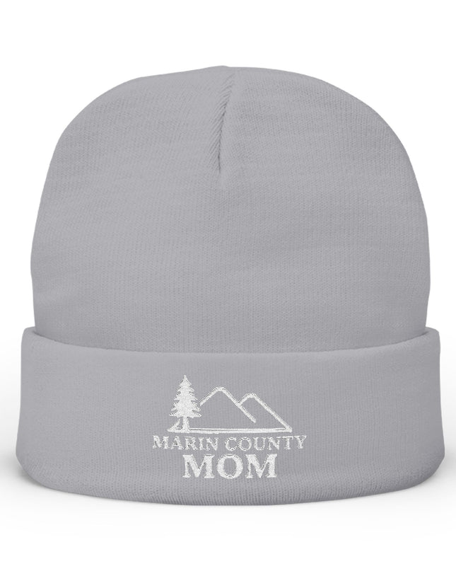 "Marin County Mom" Knit Beanie (Embroidery)
