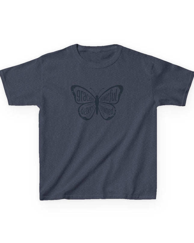 "Butterfly With Words" Kids Heavy Cotton Tee