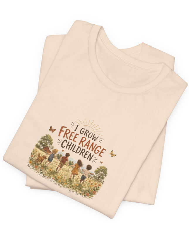 "I Grow Free Range Children" Unisex Jersey Cotton Tee