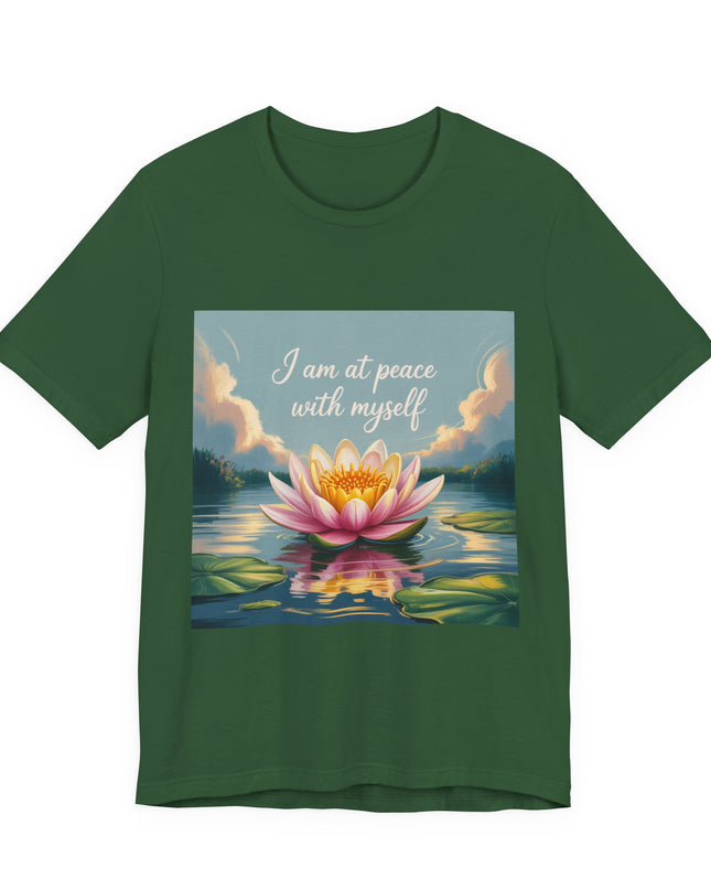 "I am at Peace with Myself" Women's and Men's Jersey Short Sleeve Tee