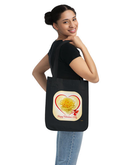 "Happy Valentine's Day" Organic Canvas Tote Bag