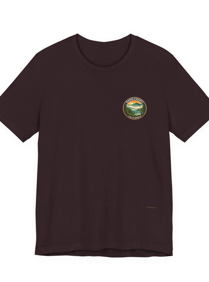 "Marin County - Above the Fog - No Text" (2-sided) Unisex Jersey Short Sleeve Tee