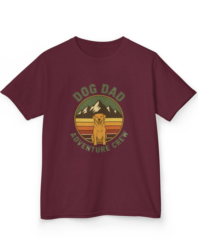 "Dog Dad Adventure Crew" Kids Heavy Cotton Tee