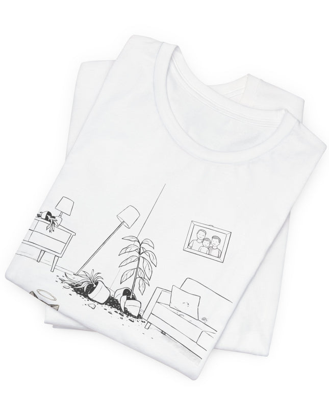 "Wasn't Me Kitty - Living Room" Unisex Jersey Short Sleeve Tee