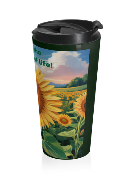 "Keep on the Sunny Side of Life" Stainless Steel Travel Mug