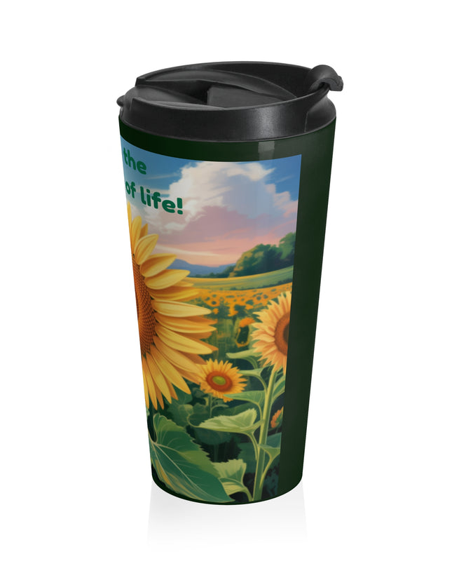 "Keep on the Sunny Side of Life" Stainless Steel Travel Mug