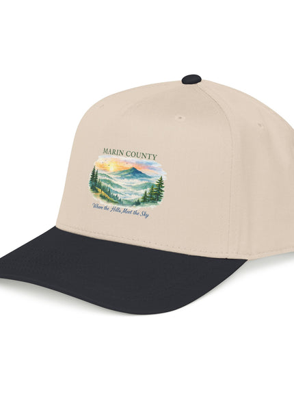 "Marin County, Where the Hills Meet the Sky" Mid Profile Baseball Cap