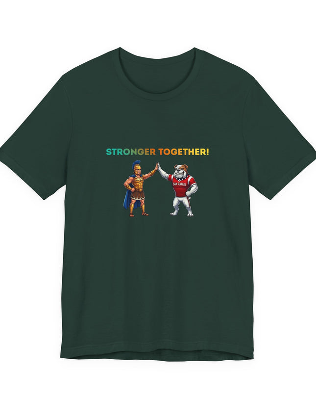 "Stronger Together SR and TL Mascots" Unisex Jersey Short Sleeve Tee