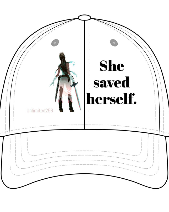 "She Saved Herself" Under Armour Team Blitzing Cap