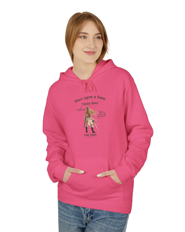 "She Saved Herself" (Ink both sides) Unisex Midweight Softstyle Fleece Hoodie