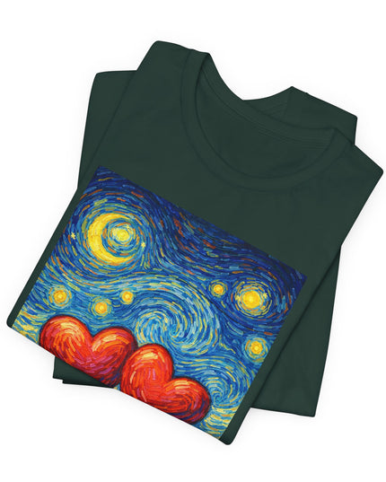 "Valentine's Day, New Adventures - Vincent Van Gogh Style" Unisex Jersey Short Sleeve Tee