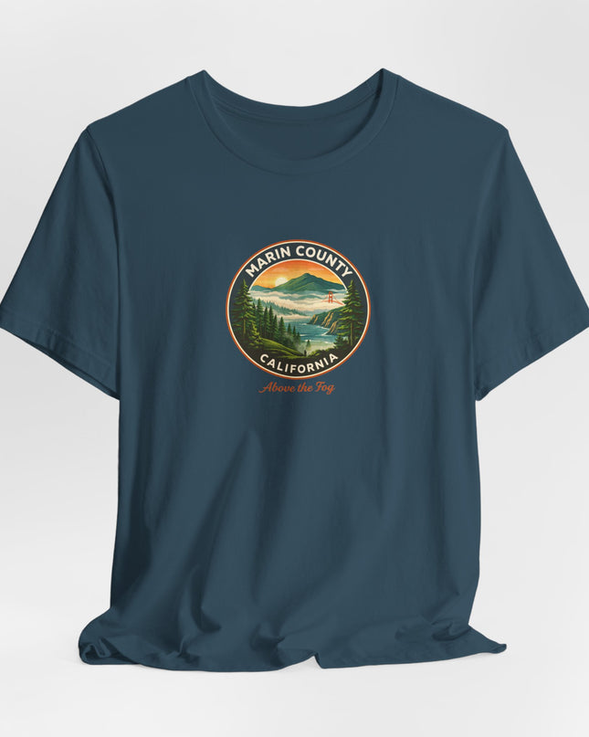"Marin County, Above the Fog" Unisex Jersey Short Sleeve Tee