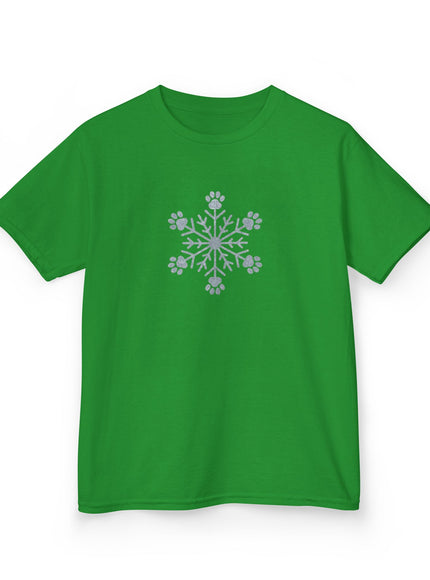 "Snowflake with Paws" Kids Heavy Cotton Tee