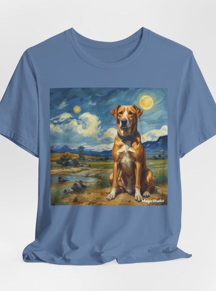 "Dog - Vincent van Gogh Style" V.1 Unisex Jersey Short Sleeve Tee