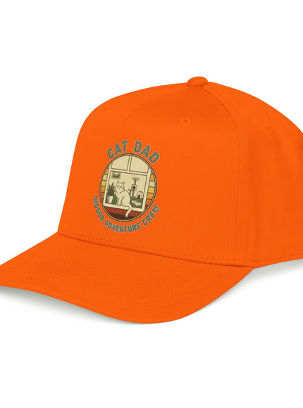 "Cat Dad Indoor Adventure Crew" Mid Profile Baseball Cap
