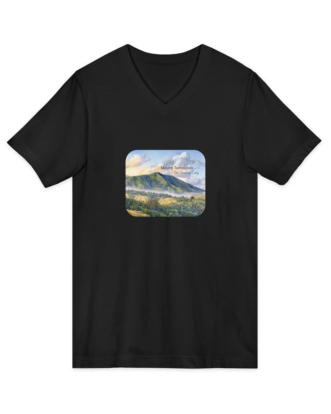 "Mount Tamalpais, the Sleeping Lady" Mount Tamalpais, the Sleeping LadyUnisex Jersey Short Sleeve V-Neck Tee