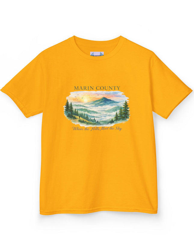 "Marin County, Where the Hills Meet the Sky" Kids Heavy Cotton Tee