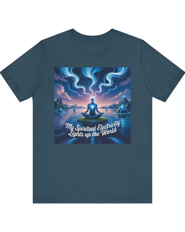 "My spiritual electricity lights up the world" Unisex Jersey Short Sleeve Tee